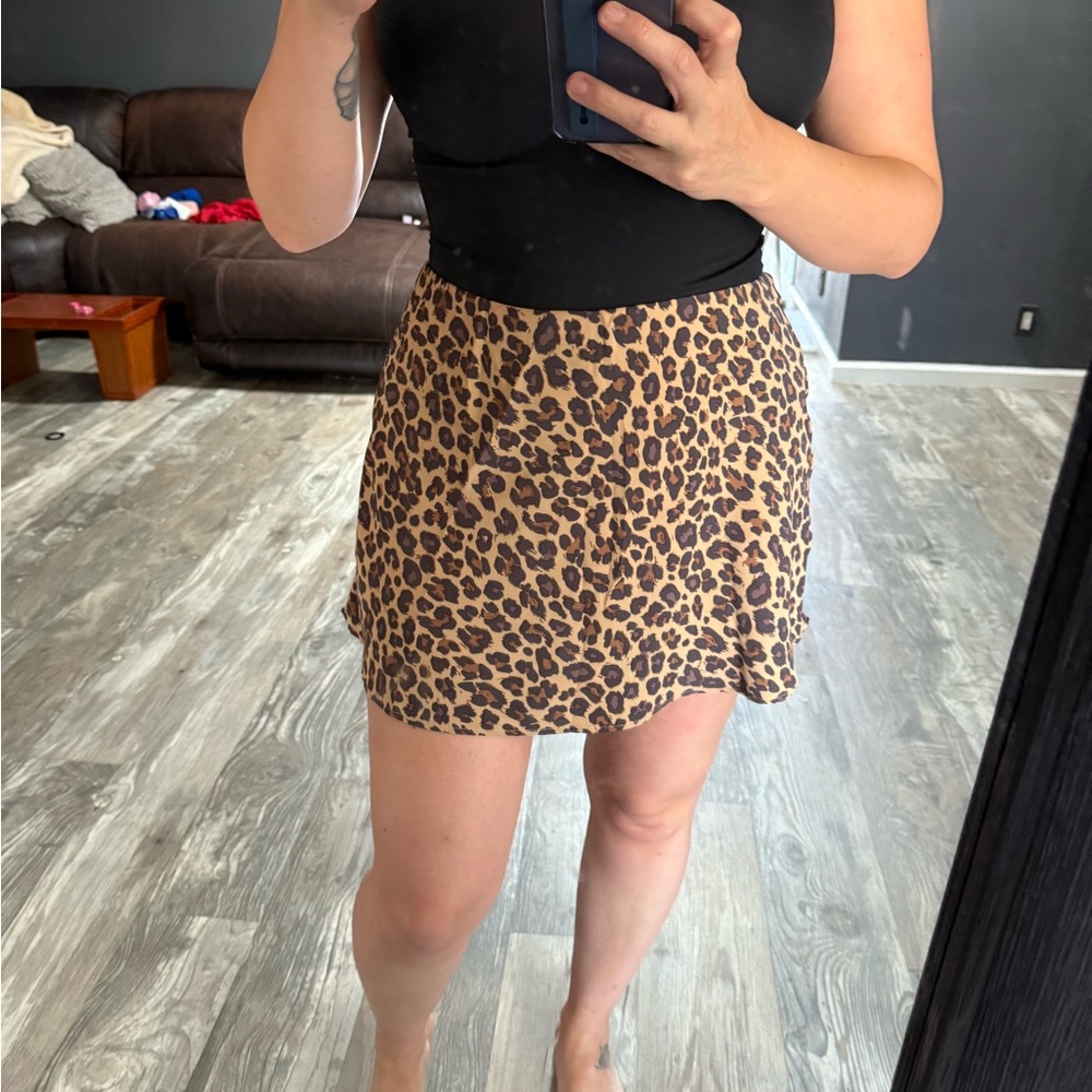 Abercrombie & Fitch Animal Print Skater Skort